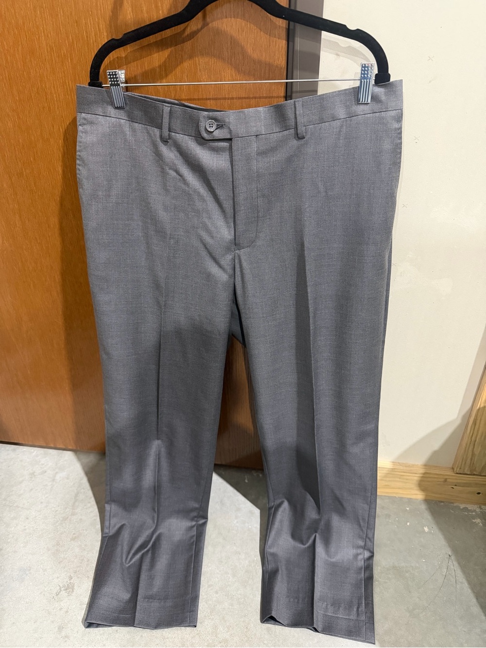 Men's Baroni Tailored Gray Dress Pants